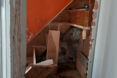 halve trap gesloopt