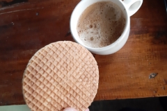koffie met een stroopwafel