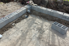 fundering wordt gelegd