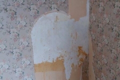 het eerste stukje behang ging nog makkelijk